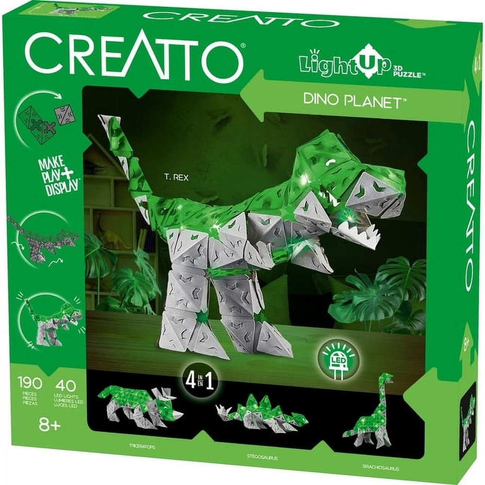 Creatto Dino Planet Light-Up 3D Puzzle Kit Thames & Kosmos STEM Dinosaur Toy